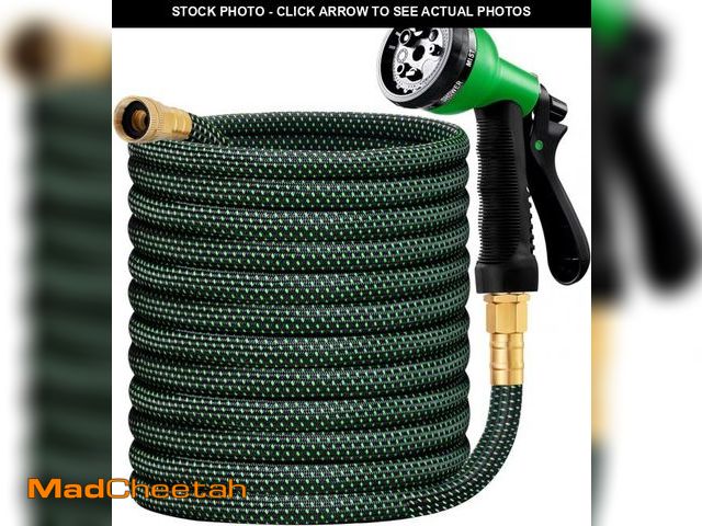 Lot 74-12128315 - HBlife Garden Hose 200ft, Non Expandable Water Hose with 8 Watering Spray Nozzle, Flexible Lightweig...