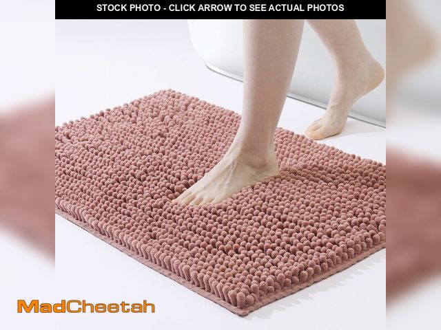 Lot 74-12700842 - FRESHMINT Chenille Bathroom Rugs Mat 32"x20", Non-Slip Bath Mat for Bathroom Floor &amp; BathTub, Wa...