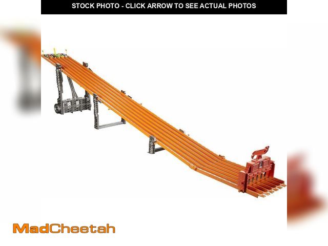 Lot 74-13042139 - Hot Wheels Toy Car Playset with Lights, Sounds &amp; 6 1:64 Scale Vehicles, Super 6-Lane Raceway, 8-...