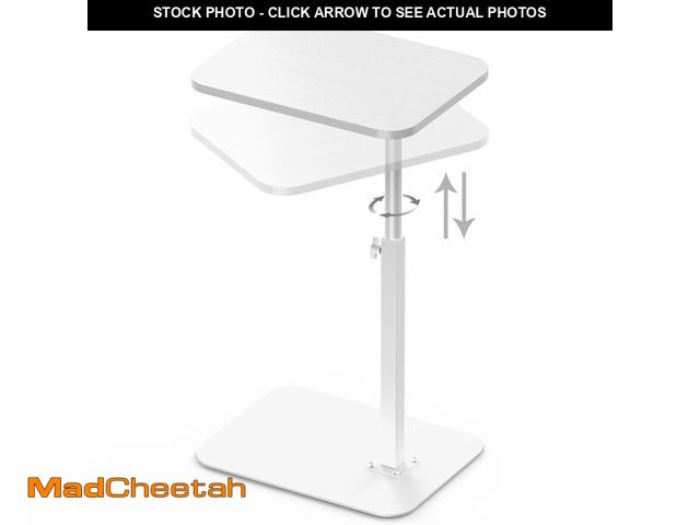 Lot 74-13950780 - HzTinT Side Table Sofa Tray for Couch Heavy Metal Base Swivel/Adjustable Height, Sofa Bed Bathroom S...