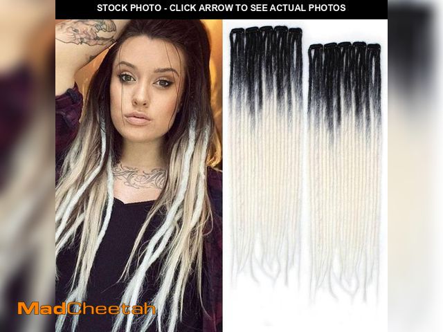 Lot 74-12322554 - 24 Inch Clip in Dreadlock Hair Extensions 10Clips 40 Strands Synthetic Handmade Soft Clip In Dreads ...