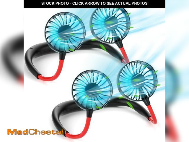 Lot 74-14272248 - shuangjishan Neck Fan Portable Rechargeable: 2Pack Personal Cooling Wearable Fan Around your Neck th...