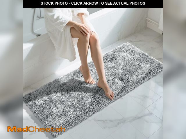 Lot 74-12444717 - Yimobra Long Bathroom Rugs Runner 60x24 Inch, Extra Thick Soft Absorbent Chenille Bath Mat, Non Slip...