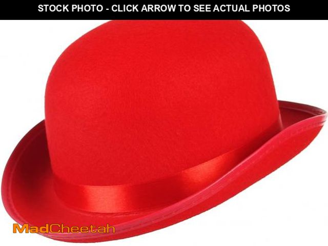 Lot 74-12307041 - GEMVIE Classic Black Felt Derby Hat Lightweight Bowler Hat Novelty Costume Hat for Party Dress Ups R...