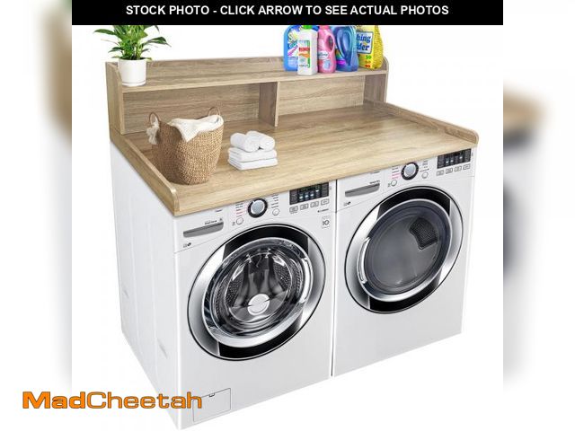 Lot 74-12489363 - (MISSING HARDWARE) Royxen Laundry Countertop with Storage Universal Fit, Washer and Dryer Countertop...