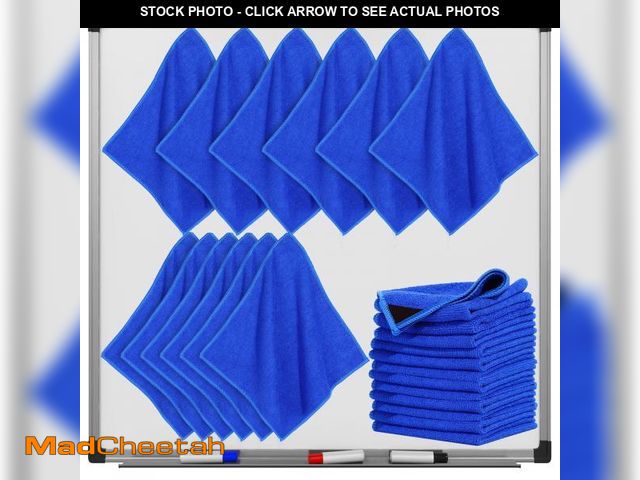 Lot 74-12440274 - Nuenen 24 Packs Magnetic Cleaning Cloth Microfiber Dry Erase Eraser Magnetic Whiteboard Eraser Reusa...