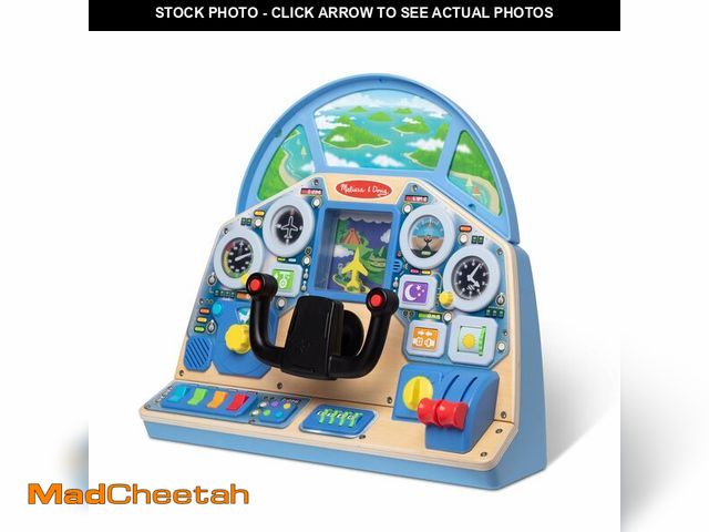 Lot 74-14382901 - Melissa &amp; Doug Jet Pilot Interactive Dashboard Wooden Toy for Boys and Girls Ages 3+ Cockpit Ste...