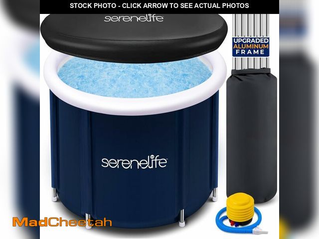 Lot 74-14281583 - SereneLife Inflatable Insulated Cold Plunge Tub - One Person Ice Bath Tub with Lid, Cold Plunge Rela...