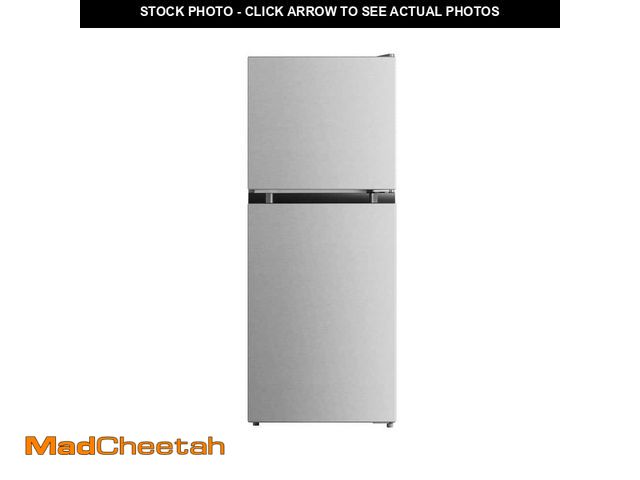 Lot 74-13668169 - Vissani 4.5 cu. ft. Mini Refrigerator in Stainless Look with Glass Shelves, Top Freezer, and Energy ...