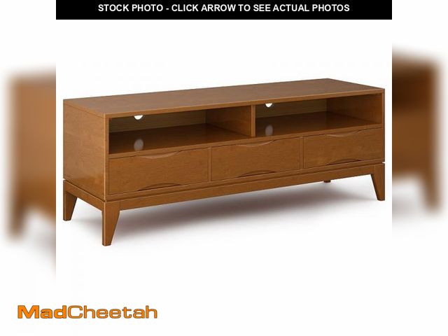 Lot 74-12394014 - Simpli Home - Harper TV Media Stand - Teak Brown - UNUSED