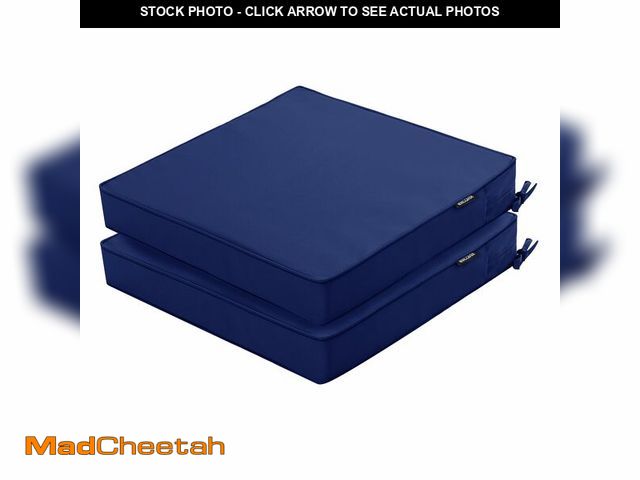 Lot 74-14146100 - Comcaver Outdoor Chair Cushions 16 x 17 Inch Water Resistant Patio Chair Cushions with Tie 3 Year Co...