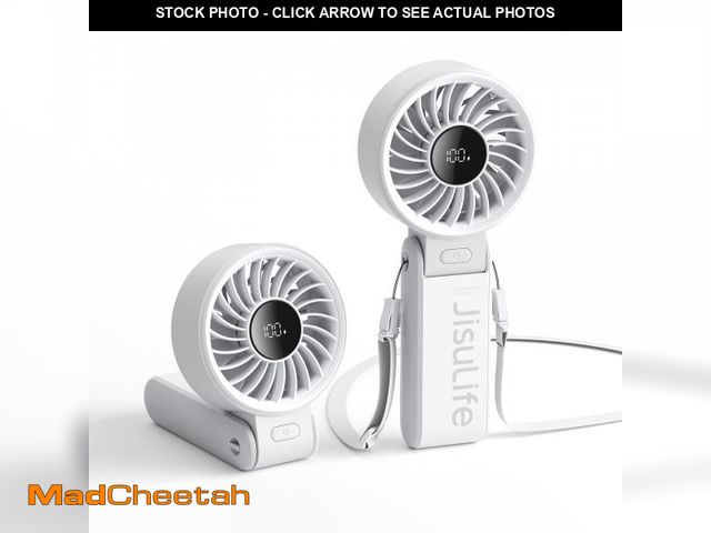 Lot 74-12116452 - JISULIFE Handheld Fan Life7 Ã¢â¬â Ultimate Flexibility: High-Power Motor, LED Display, 19.5 Hrs C...