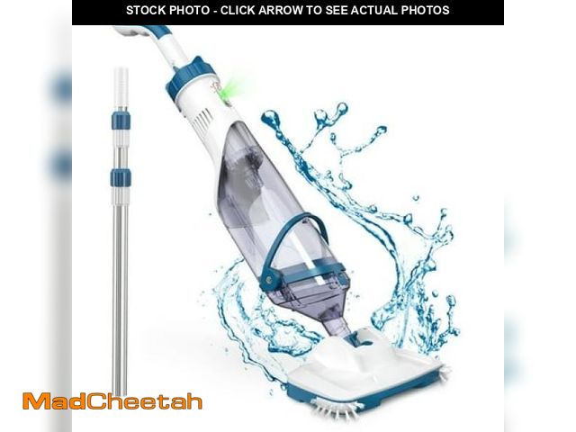 Lot 74-12358364 - Handheld Pool Vacuum  Cordless Pool Vacuum with 13.4-Inch Wide Head  60-Minute Runtime  Powerful Suc...