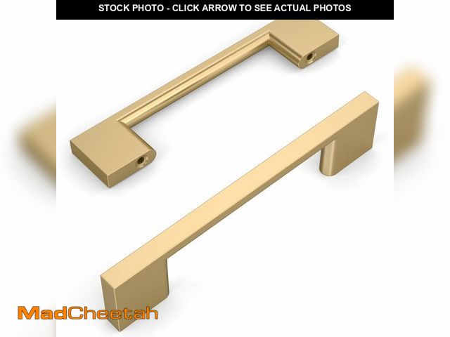 Lot 74-12969196 - Amerdeco 10 Pack Champagne Bronze Cabinet Pulls 3-3/4 Inch(96MM) Hole Centers Kitchen Cabinet Handle...