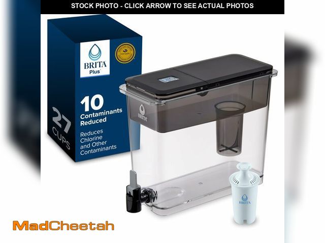 Lot 74-14145567 - Brita Extra-Large 27-Cup Water Dispenser with BritaPlus Filter, WQA NSF/ANSI Certified, Reduces 2X C...