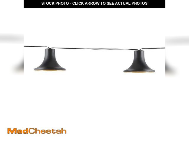 Lot 74-12676293 - Hampton Bay 10-Light 12 ft. Black Outdoor Plug-In Integrated LED Lantern String-Light - UNUSED