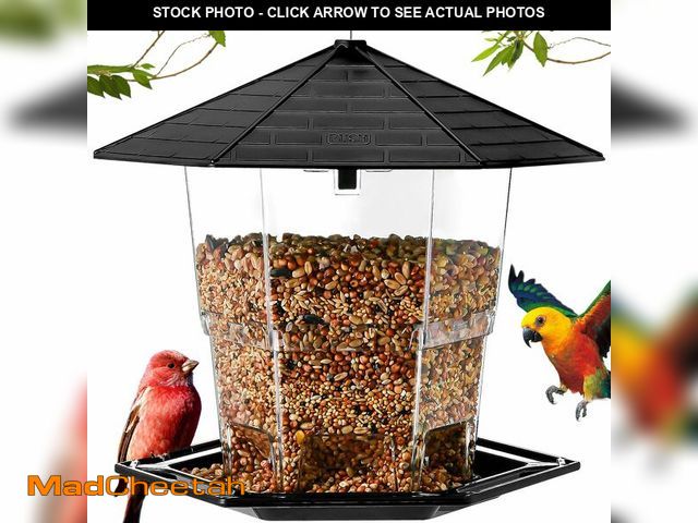 Lot 74-14268674 - Jealoeur Bird Feeders for Outdoors Hanging Bird Feeder Wild Birds Seed, Black - UNUSED