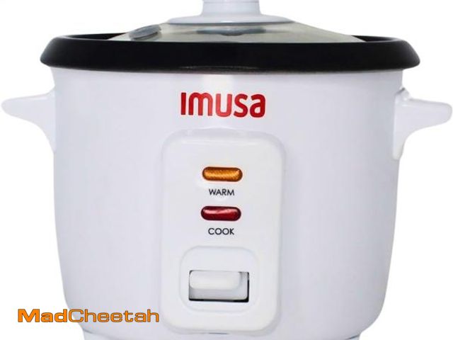 Lot 74-12399853 - IMUSA 1.5cup Electric Ceramic Rice Cooker, White - UNUSED