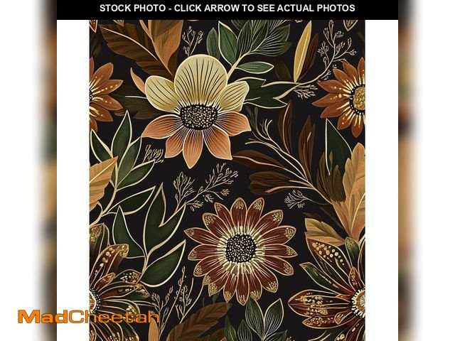 Lot 74-13716630 - Laatse Boho Wallpaper Peel and Stick Dark Floral Wallpaper for Cabinet Vintage Contact Paper Waterpr...