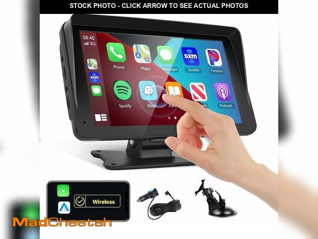Lot 74-12704826 - Podofo Portable Car Stereo Wireless Carplay Android Auto,7 Inch Touch Screen Car Radio with Bluetoot...