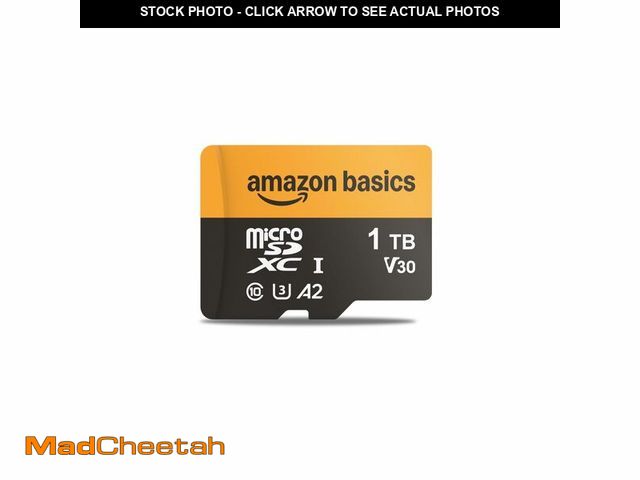 Lot 74-12709645 - Basics 1TB microSDXC Card with Adapter, Read Speed Up to 200MB/s, 1-Pack - UNUSED