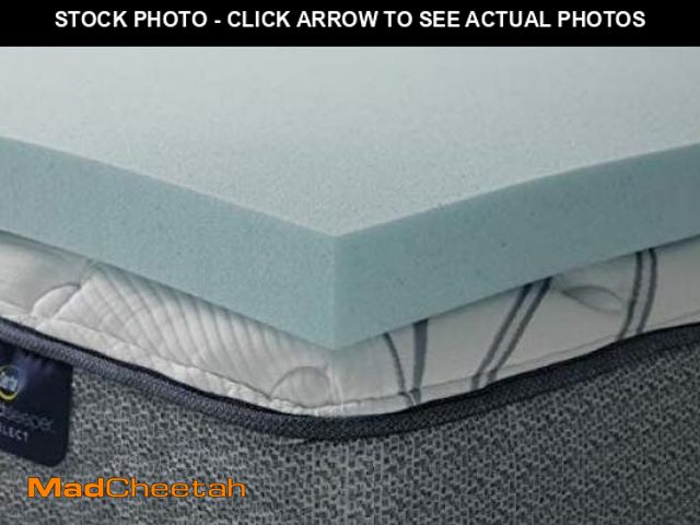Lot 74-12098498 - Serta ThermaGel Cooling, Pressure-Relieving Memory Foam Mattress Topper, 3 Inch, Full,Blue - UNUSED