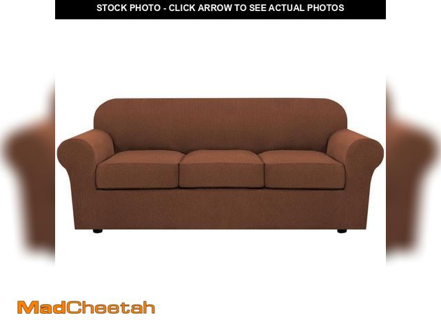 Lot 74-12115458 - H.VERSAILTEX 4 Piece Stretch Sofa Covers for 3 Cushion Couch Covers for Living Room Furniture Slipco...