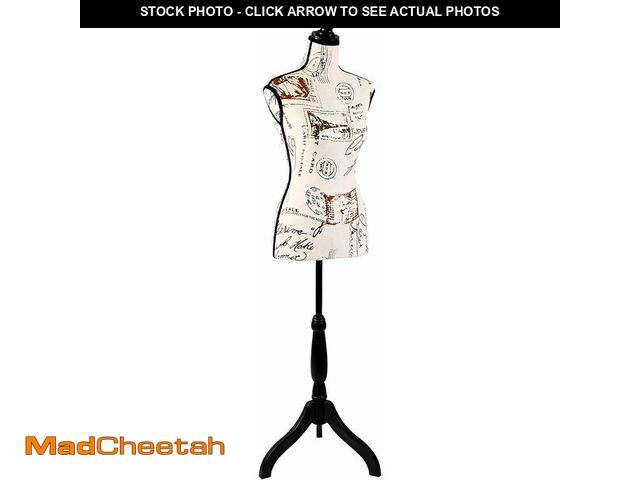 Lot 74-13382533 - SereneLife Female Torso Mannequin Display - Sturdy and Durable, Adjustable Dress Form (52-64"), Ligh...