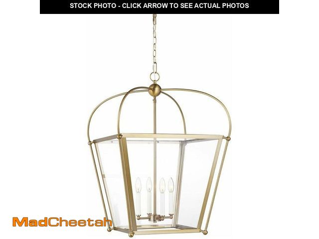 Lot 74-13794002 - Generation Lighting 4-Light Charleston Pendant Light Fixture (Satin Brass) 5291004-848 | Modern Ceil...