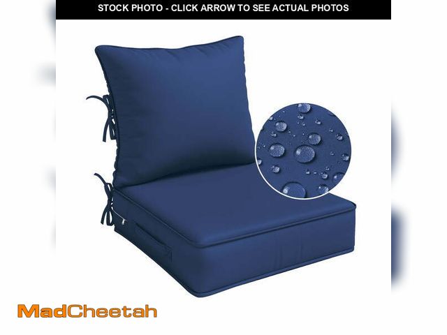 Lot 74-12678642 - Pakunoda Outdoor Deep Seat Cushion Set for Patio Furniture, Waterproof &amp; Fade Resistant, 19" L X...