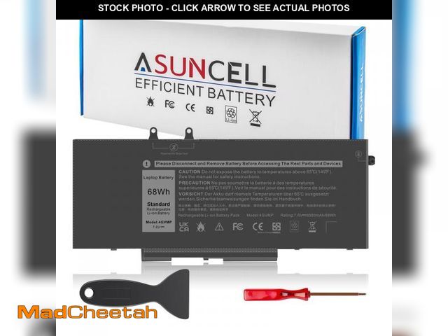 Lot 74-11545643 - 4GVMP Laptop Battery for Dell Latitude 5400 5500 5410 5510 E5400 E5500 Inspiron 7590 7591 7791 2-in-...