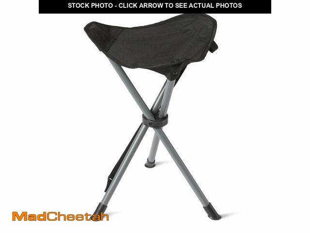 Lot 74-13787873 - Basics Portable Camping Stool, Collapsible, Lightweight, for Hiking, Hunting, Fishing, Black - UNUSE...