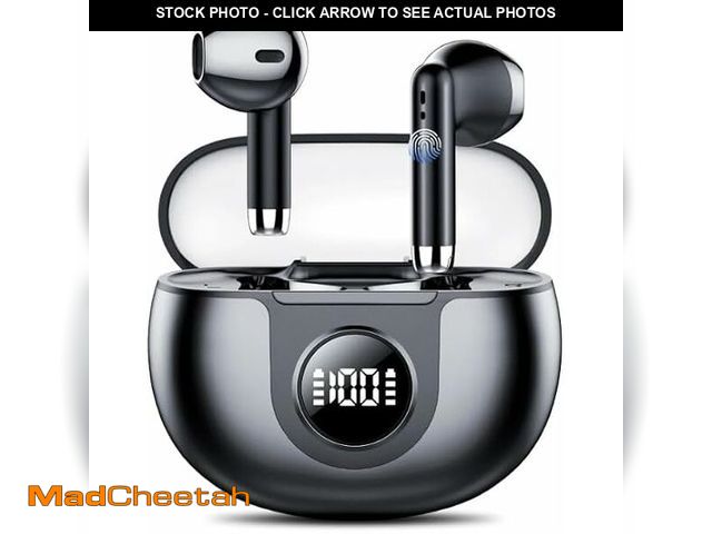 Lot 74-14585554 - Wireless Earbuds Bluetooth V5.3 Headphones 60H Playback Deep Bass Stereo Ear Buds with LED Power Dis...