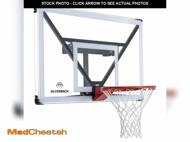 Lot 74-13120313 - Silverback NXT 54" Wall Mounted Basketball Hoop, Fixed-Height Indoor / Outdoor Basketball Hoop with ...