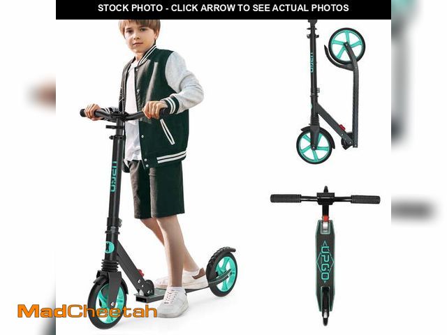 Lot 74-14434974 - UPGO Kick Scooter for Ages 6+, Kids, Teens &amp; Adults, 240 lb Max Load, Foldable, 8-Inch Wheels,Aq...
