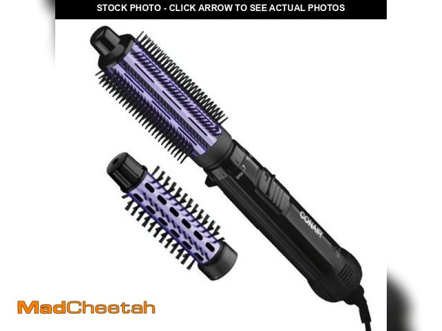 Lot 74-12421811 - Conair 2-in-1 Volume Hot Air Styler Brush with 2 Curling Brush Heads, 1 in to 1.5 in - UNUSED
