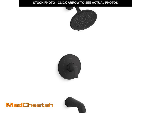 Lot 74-13002199 - KOHLER Cursiva Single-Handle 3-Spray Tub and Shower Faucet 1.75 GPM in Matte Black (Valve Included) ...