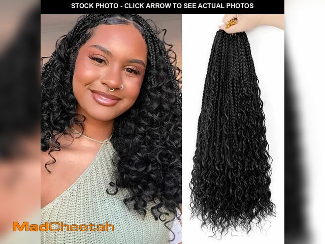 Lot 74-12601071 - Boho Crochet Braids Human Hair 12 Inch Boho Crochet Braids Pre looped 9 Packs Bohemian Goddess Box B...