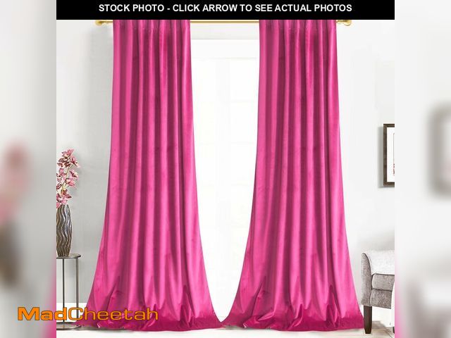 Lot 74-12453911 - gisewood Berry Velvet Curtains for Bedroom Window with Back Tab, Super Soft Vintage Luxury Heavy Dra...