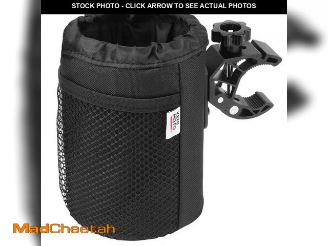 Lot 74-12308719 - KEMIMOTO Motorcycle Cup Holder, Oxford Fabric Motorcycle Drink Holder with 0.6"-1.5" Alligator Clamp...