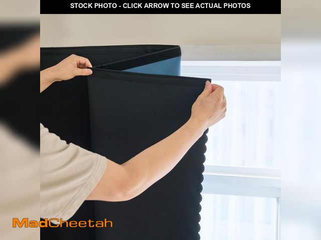 Lot 74-12303105 - AJAZZ self Adhesive Portable 100% Blackout Curtains Simple and Easy to installBedroom Window Thermal...