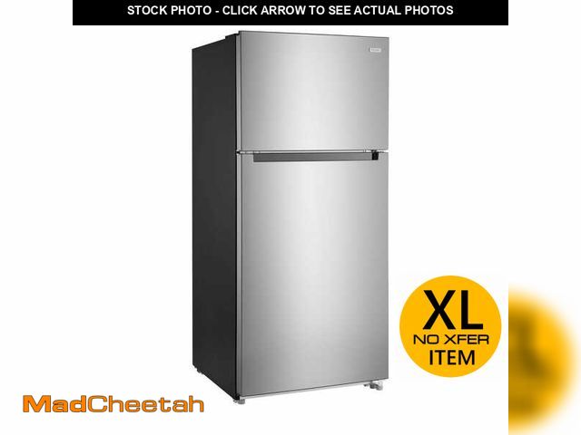 Lot 74-12464561 - Vissani 18 cu. ft. Top Freezer Refrigerator in Stainless Steel Look - UNUSED
