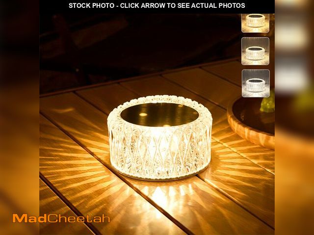 Lot 74-14269467 - Leroxo Portable Crystal LED Table Lamp, 3-Levels Brightness Desk Lamp,3 Color Touch Control Recharge...