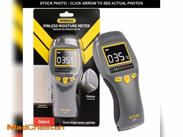 Lot 74-12436439 - General Tools LCD Moisture Meter #MM8 - Leak and Humidity Detector - Pinless and Non-Invasive - UNUS...