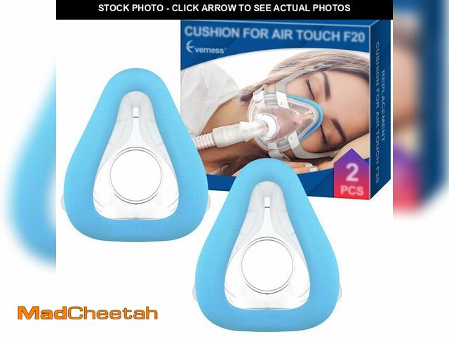 Lot 74-13946501 - 2 Packs Memory Foam Mask Cushion (M) for ResMed Airtouch F20 &amp; Airfit F20, Highlights Optimizest...