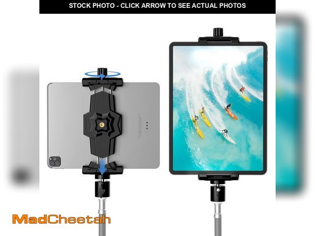 Lot 74-14298676 - KDD iPad and Phone Tripod Mount Adapter with Ball Head, iPad Holder for Tripod, 360 Rotatable Tablet...