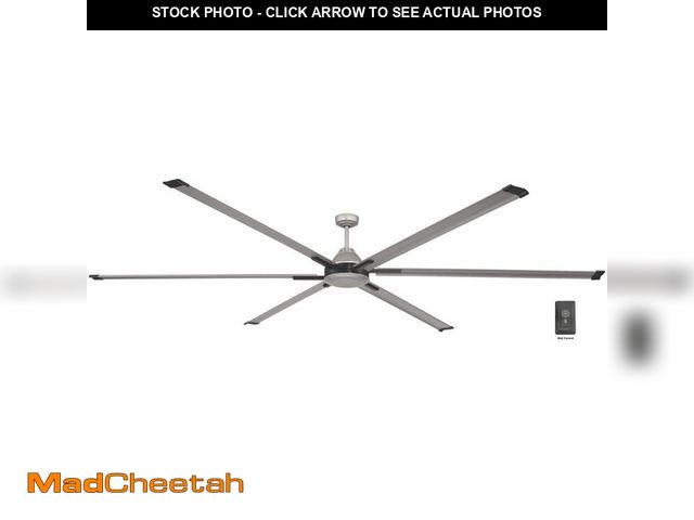 Lot 74-12804048 - Commercial Electric High Velocity 10 ft. Indoor/Outdoor Titanium Ceiling Fan with Wall Control Inclu...
