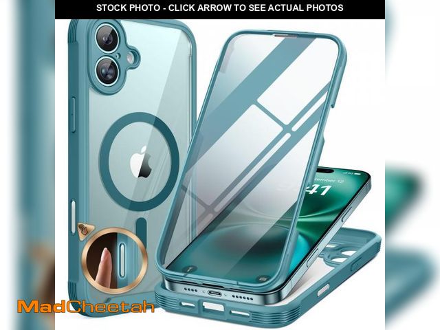 Lot 74-11553661 - Miracase for iPhone 16 Case 6.1'', [Bubble Free] Full-Body Bumper Phone case with Built-in Full Glas...