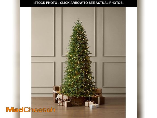 Lot 74-13047283 - Home Decorators Collection 7.5 ft. Grand Duchess Twinkling Balsam Fir Slim LED Pre-Lit Artificial Ch...