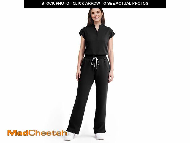 Lot 74-14146794 - Dvoliaw Scrubs for Women Set Soft Sleeveless Stand-Up Collar Scrub Top &amp; Straight Leg Scrub Pant...